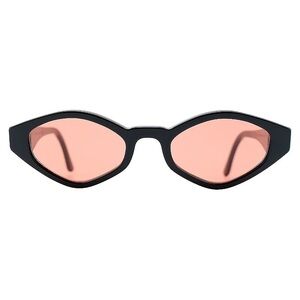 Illesteva Black Sally Sunglasses in Guava